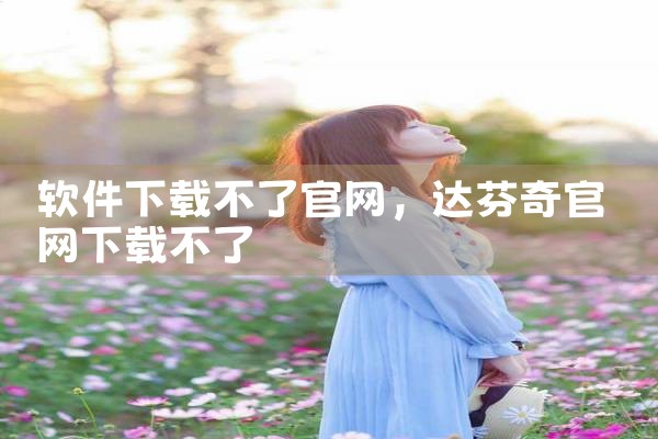 软件下载不了官网
