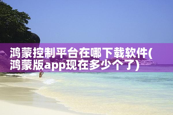 鸿蒙控制平台在哪下载软件